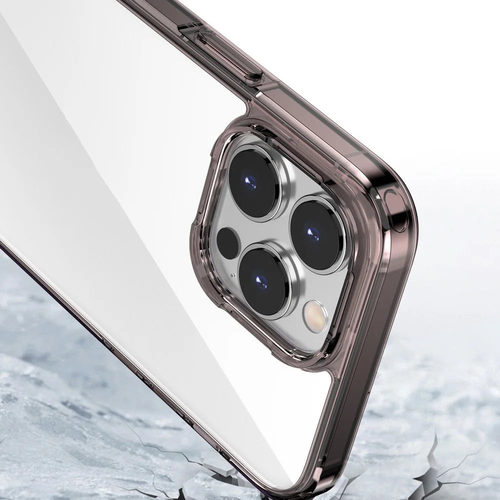 Aurora Series For iPhone 15 Clear Slim Mobile Phone Shell Case Hard PC + Soft TPU Cover - Transparent - 4