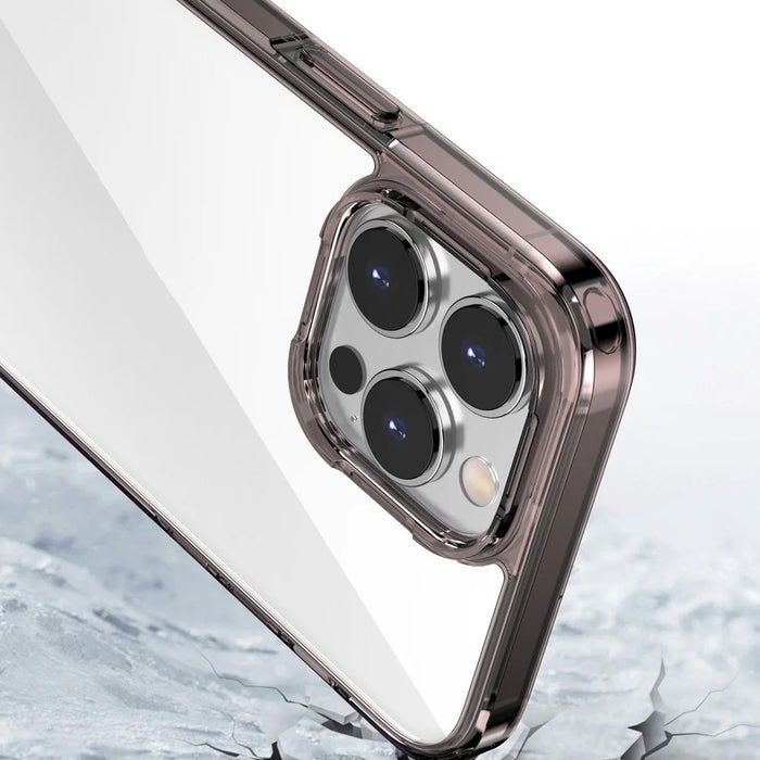 Aurora Series PC + TPU Cover For iPhone 15 Pro , Clear Mobile Phone Shell Anti-Scratch Case - Transparent Tan - 2