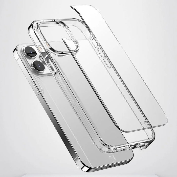 Aurora Series For iPhone 15 Pro Max Clear Mobile Phone Shell PC + TPU Anti-Scratch Phone Case Cover - Transparent Purple - 3