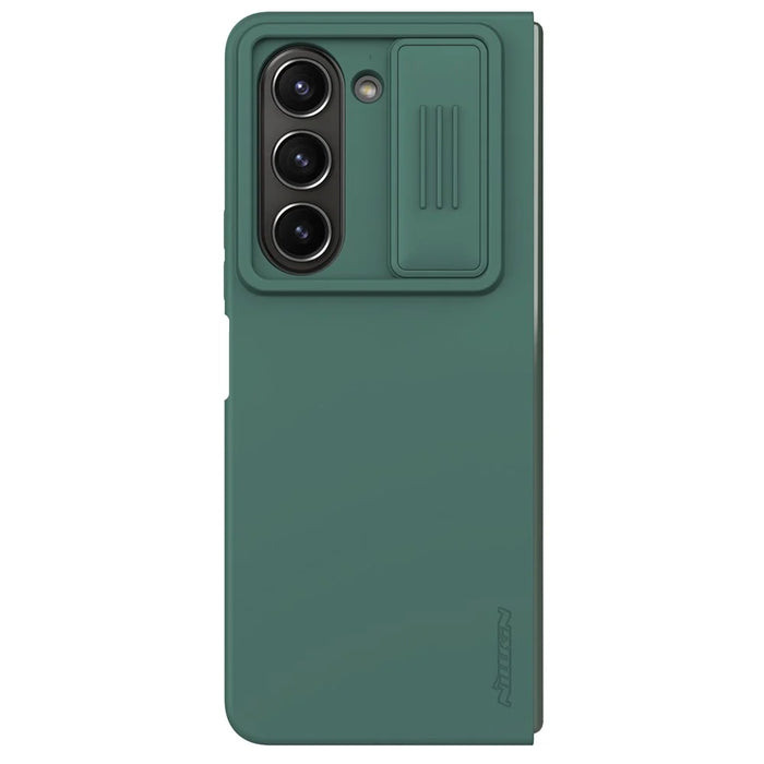 NILLKIN Shockproof Case for Samsung Galaxy Z Fold5 5G Dual Layer Hybrid Hard PC Soft Silicone Case with Slide Camera Lens Cover - Green - 3