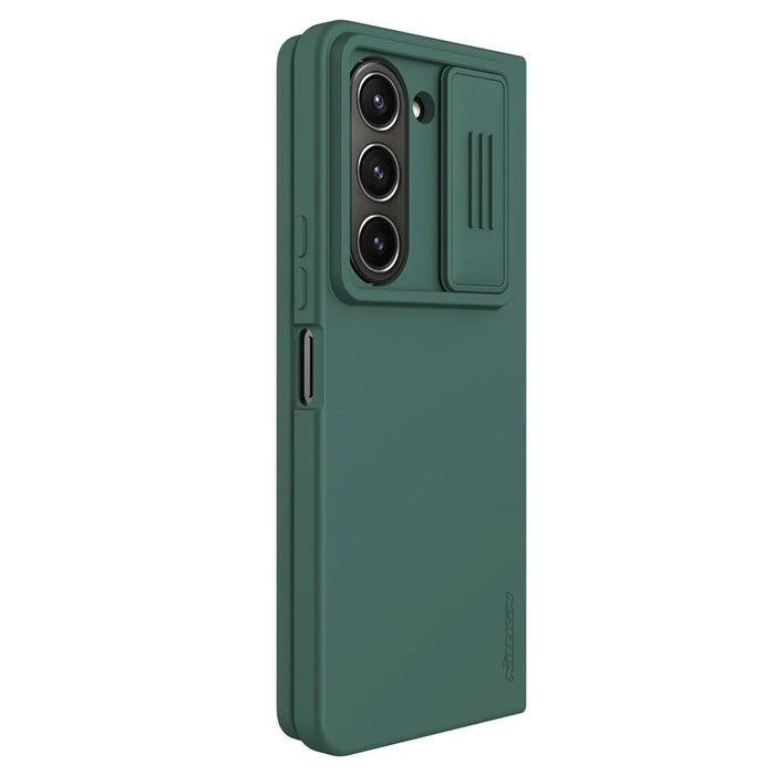 NILLKIN Shockproof Case for Samsung Galaxy Z Fold5 5G Dual Layer Hybrid Hard PC Soft Silicone Case with Slide Camera Lens Cover - Green - 5