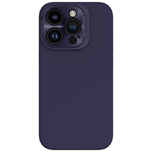 NILLKIN Lenswing Magnetic Phone Case for iPhone 15 Pro Max Camera Lens Guard Kickstand Silicone Cover Compatible with MagSafe - Purple - 1