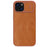 NILLKIN Qin Pro Series for iPhone 15 Plus Slide Camera Lid PU Leather Phone Case Protective Cover with Card Slot - Brown - 1