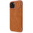 NILLKIN Qin Pro Series for iPhone 15 Plus Slide Camera Lid PU Leather Phone Case Protective Cover with Card Slot - Brown - 3