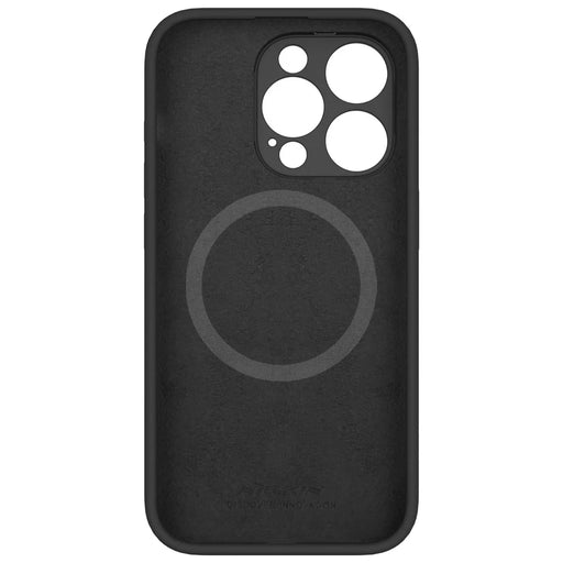 NILLKIN Lenswing Magnetic Phone Case for iPhone 15 Pro , Soft Silicone Camera Lens Frame Kickstand Cover - Black - 2