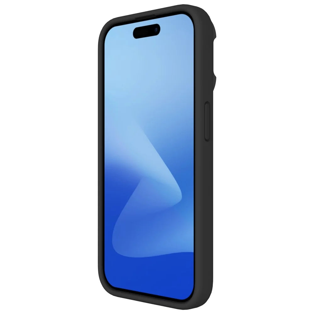 NILLKIN Lenswing Magnetic Phone Case for iPhone 15 Pro , Soft Silicone Camera Lens Frame Kickstand Cover - Black - 7