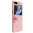 NILLKIN For Samsung Galaxy Z Flip5 5G Liquid Silicone Phone Case Finger Strap Kickstand Protective Cover - Pink - 1