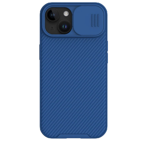 NILLKIN CamShield Pro Series for iPhone 15 Plus Anti-scratch Phone Case Slide Camera Shield PC+TPU Cover - Blue - 1