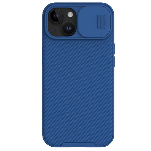 NILLKIN CamShield Pro Series for iPhone 15 Plus Anti-scratch Phone Case Slide Camera Shield PC+TPU Cover - Blue - 1