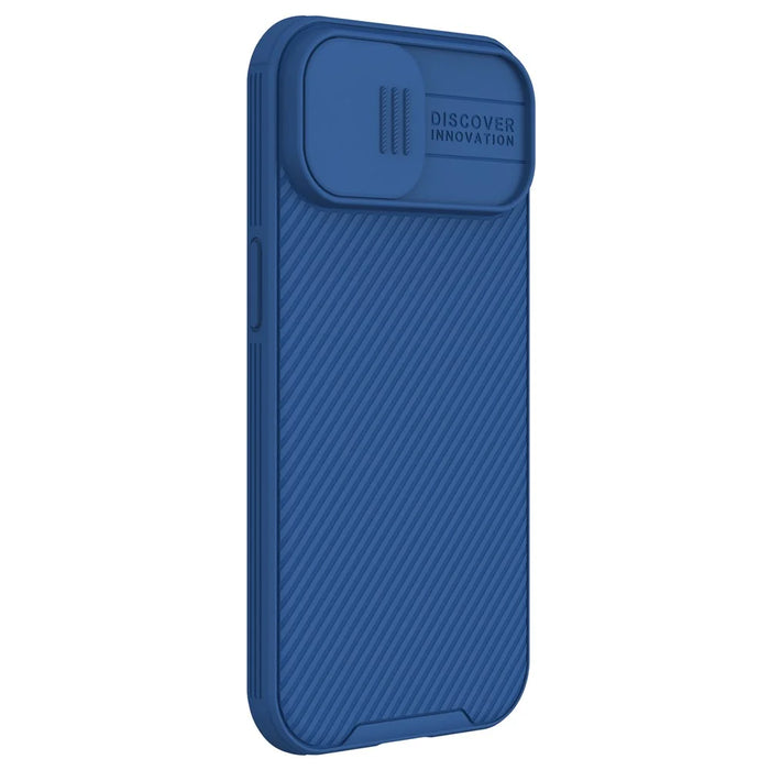 NILLKIN CamShield Pro Series for iPhone 15 Plus Anti-scratch Phone Case Slide Camera Shield PC+TPU Cover - Blue - 5