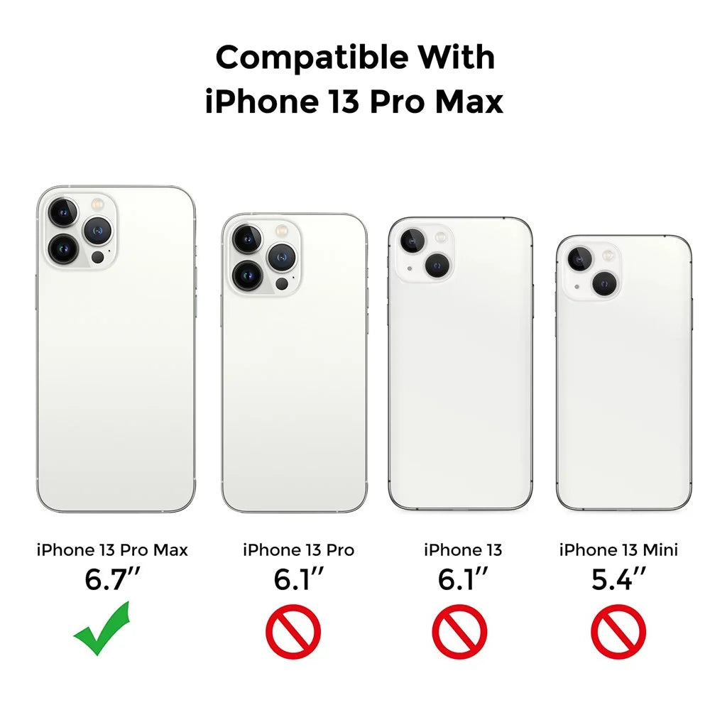 AHASTYLE PC06 For iPhone 13 Pro Compatible with MagSafe Cell Phone Cover HD Clear PC + TPU Case Shell - 6