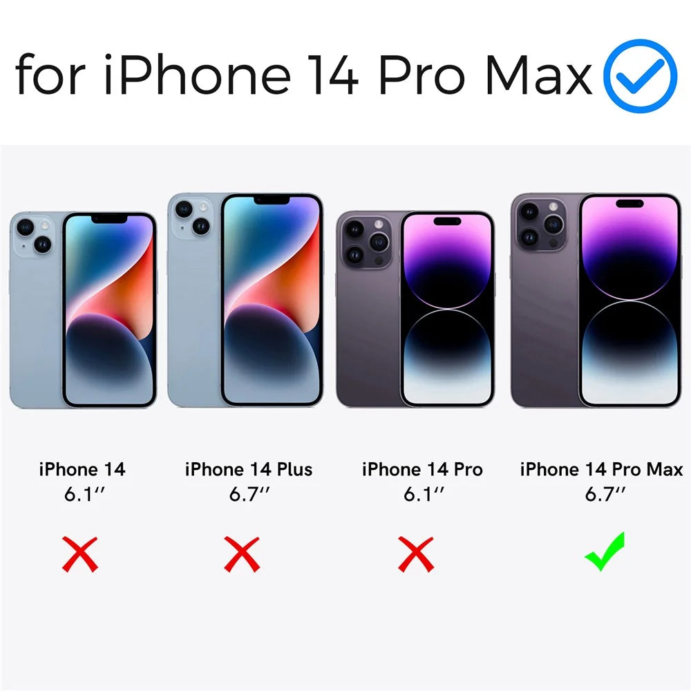 AHASTYLE PC06 For iPhone 14 Pro Max Dustproof Phone Case Compatible with MagSafe HD Clear PC + TPU Cover - 6