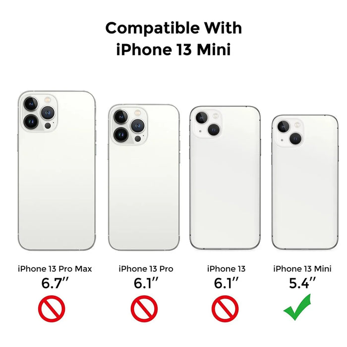 AHASTYLE PC06 Phone Cover for iPhone 13 mini , HD Clear PC + TPU Case Compatible with MagSafe - 6