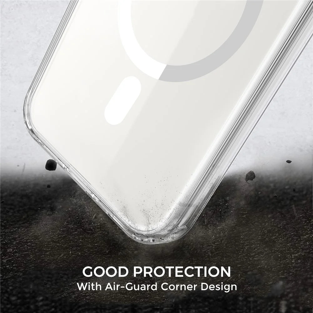 AHASTYLE PC06 For iPhone 13 Transparent PC + TPU Phone Case Compatible with MagSafe Dustproof Cover - 3