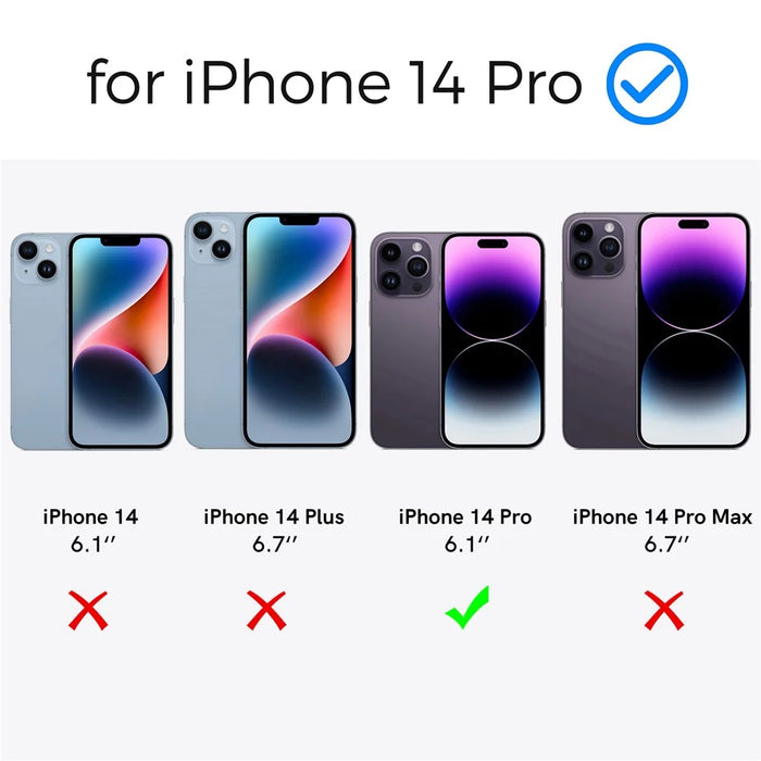AHASTYLE PC06 For iPhone 14 Pro Shockproof Phone Cover HD Clear PC + TPU Case Compatible with MagSafe - 6
