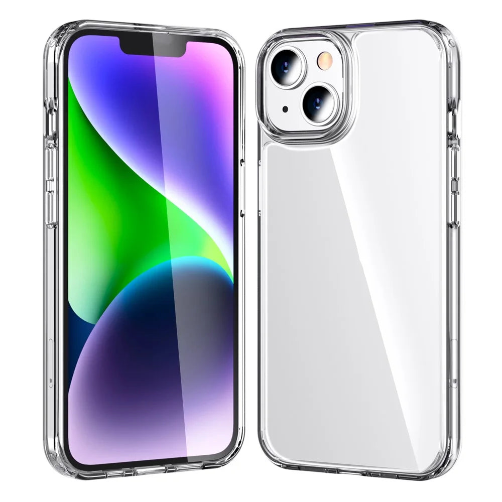 AHASTYLE PC06 Clear PC + TPU Cover For iPhone 14 Plus , Dustproof Mobile Phone Shell Anti-Scratch Case - 1