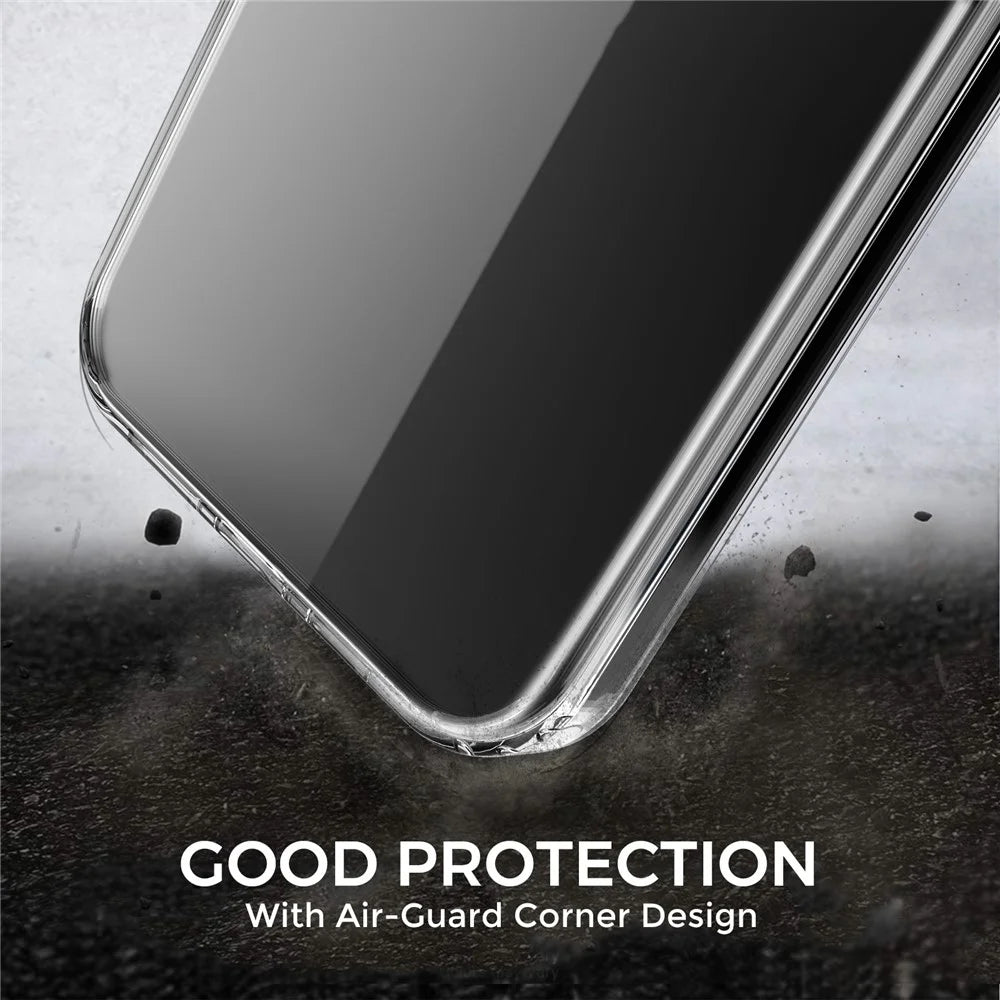 AHASTYLE PC06 Clear PC + TPU Cover For iPhone 14 Plus , Dustproof Mobile Phone Shell Anti-Scratch Case - 4