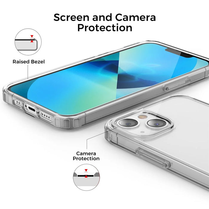 AHASTYLE PC06 Phone Case for iPhone 13 mini , Dustproof Clear PC + TPU Cover Cell Phone Shell - 4