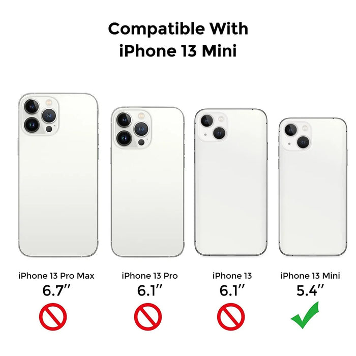 AHASTYLE PC06 Phone Case for iPhone 13 mini , Dustproof Clear PC + TPU Cover Cell Phone Shell - 6