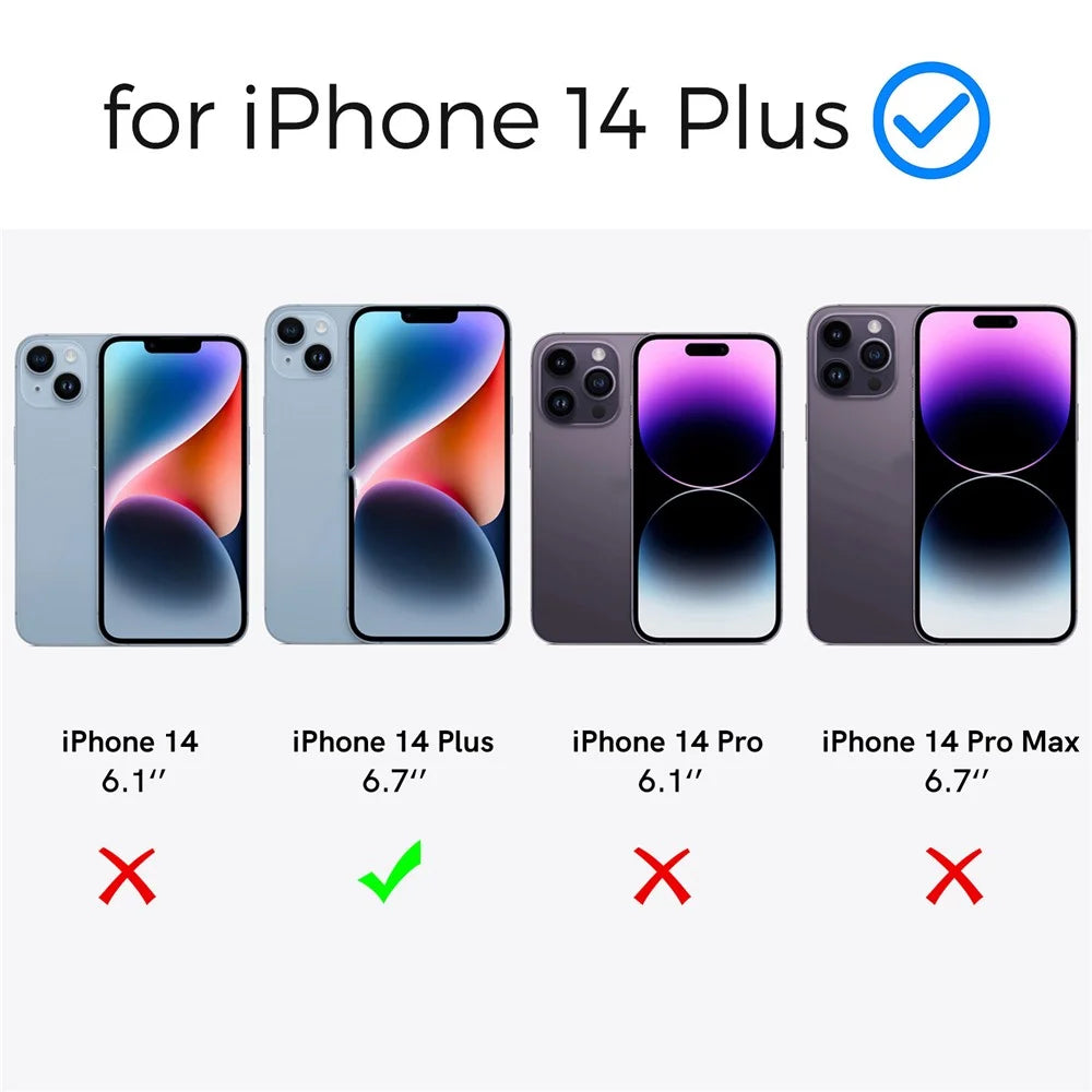 AHASTYLE PC06 Anti-Scratch PC + TPU Cover For iPhone 14 , Dustproof Clear Mobile Phone Shell Case - 6