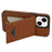 N.BEKUS For iPhone 14 Plus RFID Blocking PU Leather Coated TPU Phone Case Card Slots Kickstand Cover - Brown - 4