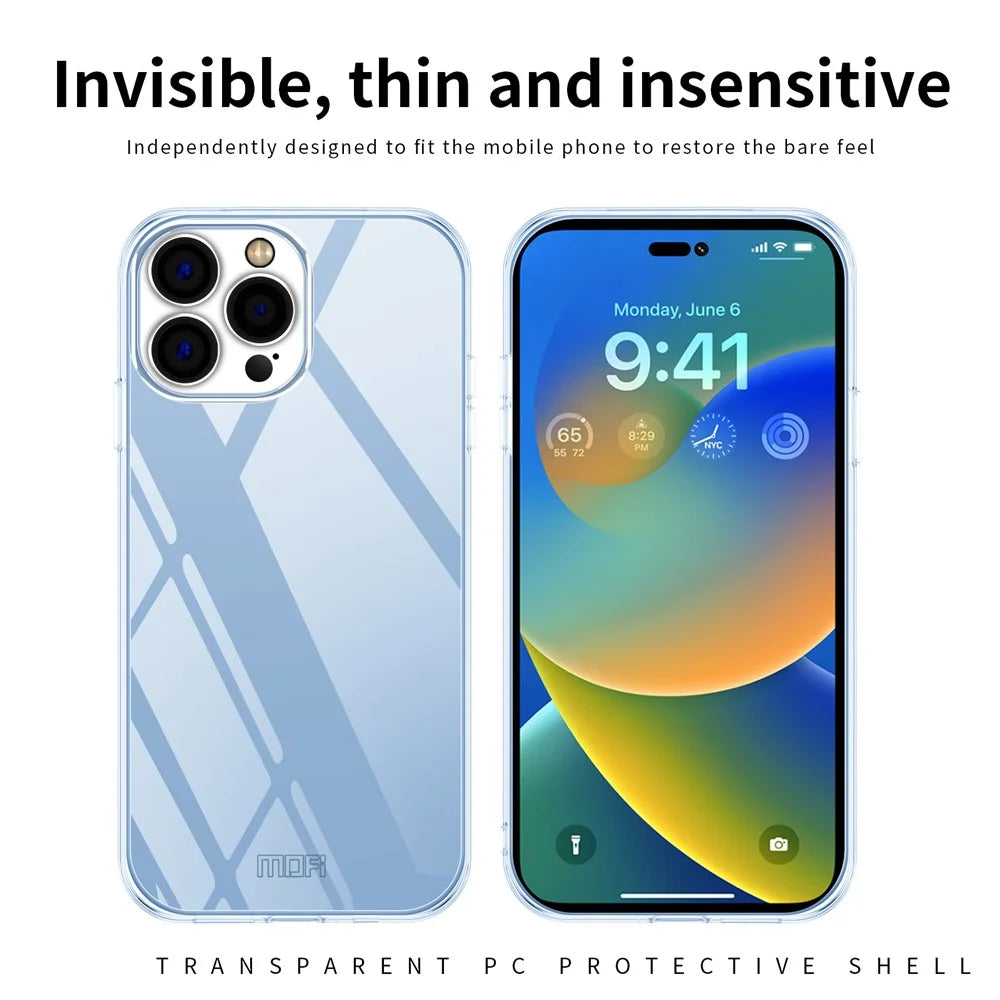 MOFI JK PC Transprent Series PC Phone Cover for iPhone 15 Pro Max , Drop-proof Cell Phone Case - 6
