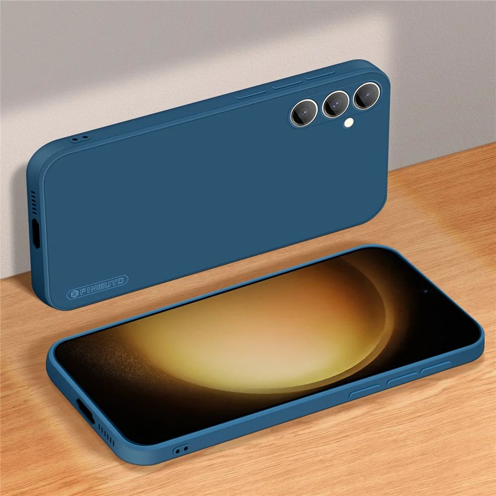 PINWUYO For Samsung Galaxy S23 FE Phone Back Case Precise Cutouts Soft TPU Phone Cover - Dark Blue - 2