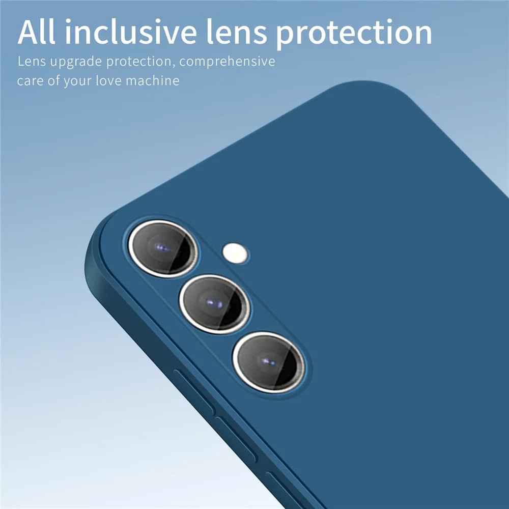 PINWUYO For Samsung Galaxy S23 FE Phone Back Case Precise Cutouts Soft TPU Phone Cover - Dark Blue - 4
