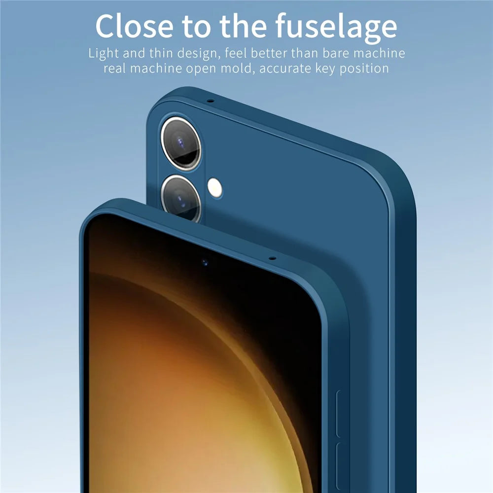 PINWUYO For Samsung Galaxy S23 FE Phone Back Case Precise Cutouts Soft TPU Phone Cover - Dark Blue - 5