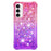 For Samsung Galaxy S23 FE TPU Case Gradient Quicksand Phone Back Cover - Pink+Purple - 3