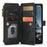 For iPhone 15 Pro Phone Cases with Strap CASEME C30 Zipper Multiple Card Holder PU Leather Cover - Black - 2