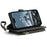 For iPhone 15 Pro Phone Cases with Strap CASEME C30 Zipper Multiple Card Holder PU Leather Cover - Black - 4