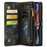 For iPhone 15 Pro Phone Cases CASEME 008 Leather Cover with Detachable Wallet and Strap - Black - 3