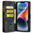 For iPhone 15 Pro Phone Cases CASEME 008 Leather Cover with Detachable Wallet and Strap - Black - 4