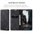 CASEME 013 Series For iPhone 15 Pro Leather Wallet Phone Case Folding Stand Anti-scratch Cover - Black - 4
