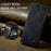 CASEME 013 Series For iPhone 15 Leather Wallet Phone Case Flip Stand Drop-proof Cover - Black - 7