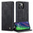 CASEME 013 Series For iPhone 15 Plus PU Leather Anti-drop Phone Case Folding Stand Wallet Cover - Black - 1