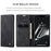 CASEME 013 Series For iPhone 15 Plus PU Leather Anti-drop Phone Case Folding Stand Wallet Cover - Black - 4