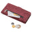 For iPhone 15 Pro Phone Shell PU Leather Wallet Stand Cover Zipper Pocket 9 Card Slots Case - Wine Red - 7