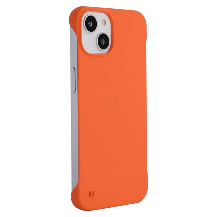 ENKAY HAT PRINCE Phone Case for iPhone 15 Plus , Rubberized Matte Hard PC Frameless Back Cover - Orange - 1