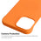 ENKAY HAT PRINCE Phone Case for iPhone 15 Plus , Rubberized Matte Hard PC Frameless Back Cover - Orange - 3