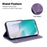 For iPhone 15 Pro Cute Tiger Pattern Imprinted PU Leather Anti-drop Cover Wallet Stand Phone Case - Purple - 2