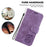 For iPhone 15 Pro Cute Tiger Pattern Imprinted PU Leather Anti-drop Cover Wallet Stand Phone Case - Purple - 4