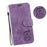For iPhone 15 Pro Cute Tiger Pattern Imprinted PU Leather Anti-drop Cover Wallet Stand Phone Case - Purple - 5
