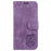 For iPhone 15 Pro Cute Tiger Pattern Imprinted PU Leather Anti-drop Cover Wallet Stand Phone Case - Purple - 7