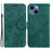 For iPhone 15 Plus Cute Tiger Pattern Imprinted PU Leather Cover Wallet Stand Well-protected Phone Case - Green - 1
