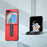 ABEEL For Samsung Galaxy Z Flip5 5G Wood Texture Back Case PU Leather+PC Kickstand Phone Cover - Red - 2