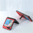 ABEEL For Samsung Galaxy Z Flip5 5G Wood Texture Back Case PU Leather+PC Kickstand Phone Cover - Red - 3