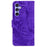 Tiger Imprint Protective Cover for Samsung Galaxy S23 FE PU Leather Wallet Stand Phone Shell - Purple - 7