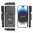 Shockproof Shell for iPhone 14 Pro Max , PC+TPU Phone Case Slide Lens Protection Kickstand Back Cover - Black - 7